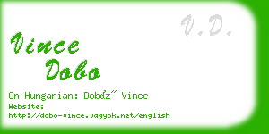 vince dobo business card